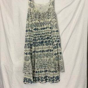 Blue and white summer dress cotton